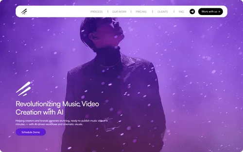 web design project for ai music company